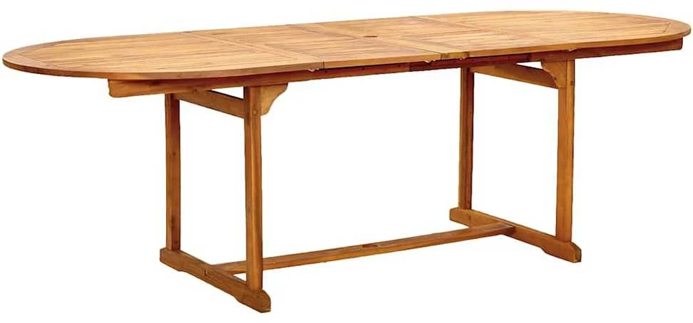 Lauko baldų komplektas Sodo valgomojo komplektas, 7 dalių, akacija ir tekstilenas