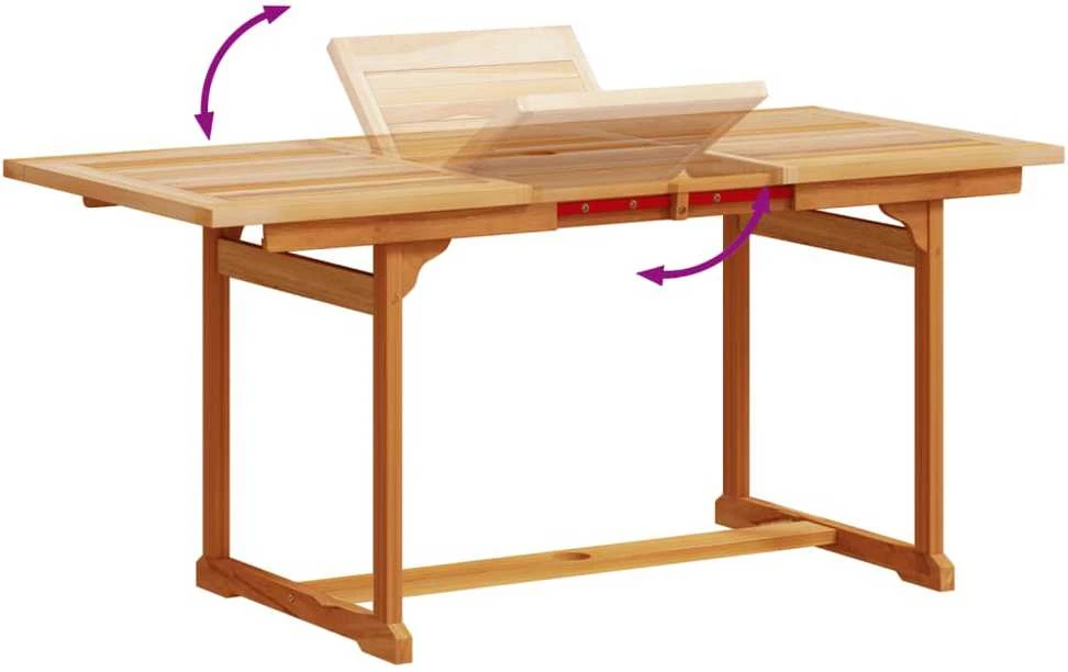 Lauko baldų komplektas Sodo valgomojo komplektas, 7 dalių, akacija ir tekstilenas