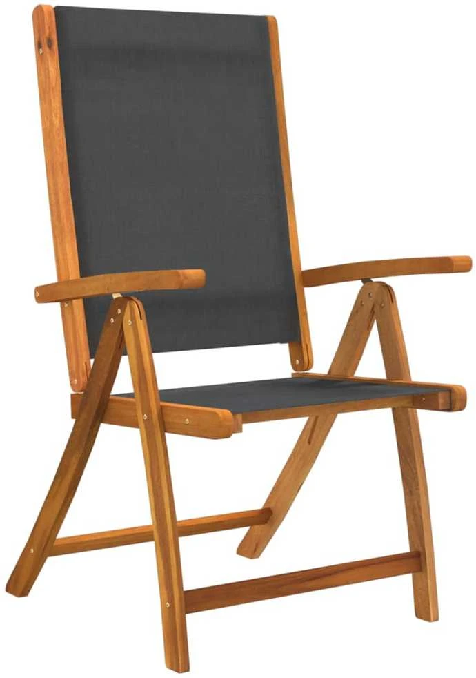 Lauko baldų komplektas Sodo valgomojo komplektas, 7 dalių, akacija ir tekstilenas