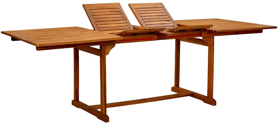 Lauko baldų komplektas Sodo valgomojo komplektas, 7 dalių, akacija ir tekstilenas