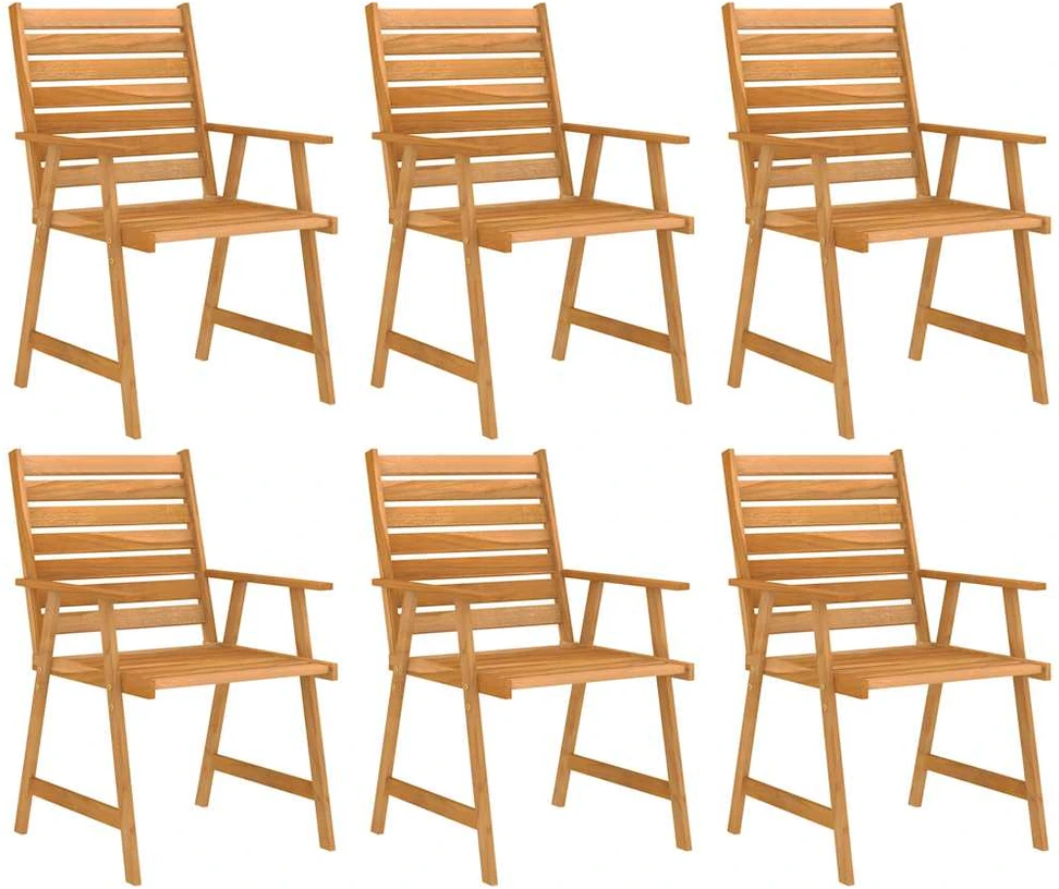 Lauko baldų komplektas Sodo valgomojo komplektas, 7 dalių, akacijos medienos masyvas