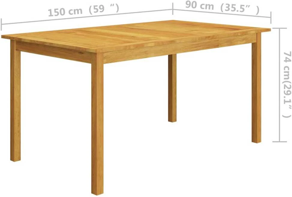 Lauko baldų komplektas Sodo valgomojo komplektas, 7 dalių, rudas (147876+3x44156)