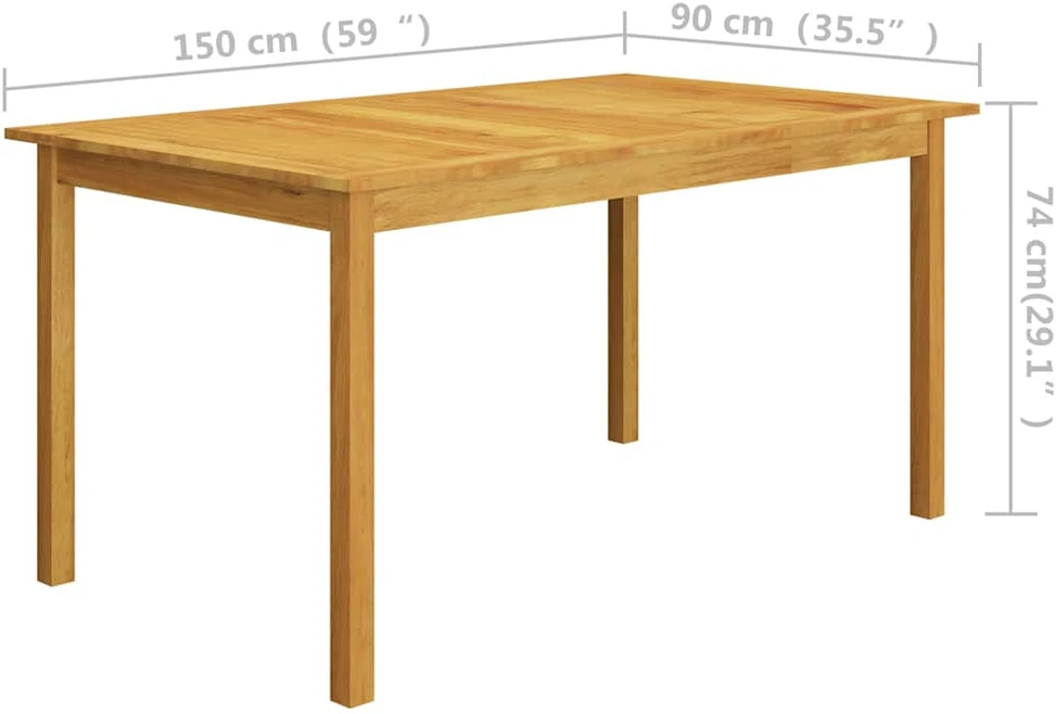 Lauko baldų komplektas Sodo valgomojo komplektas, 7 dalių, rudas (147876+310086)