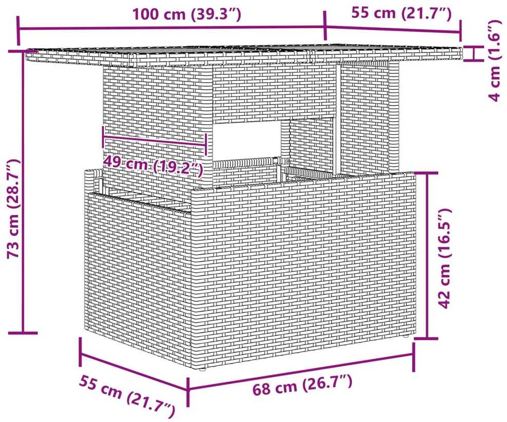 Sodo Sofų Rinkinys 7 vnt. Juoda ir žalia poliratanas