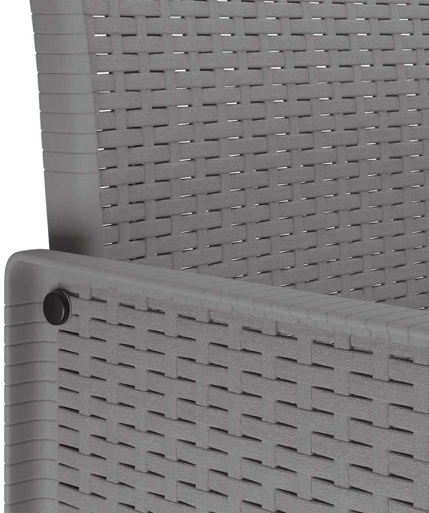 Sodo valgomojo komplektas 7 vnt. Šviesiai pilka Polipropilenas