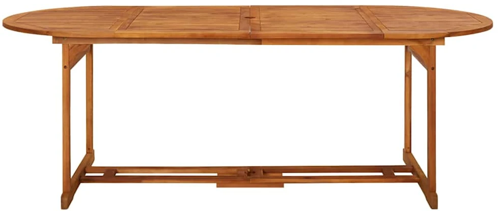Lauko baldų komplektas Sodo valgomojo komplektas, 9 dalių, 220x90x75 cm, akacija