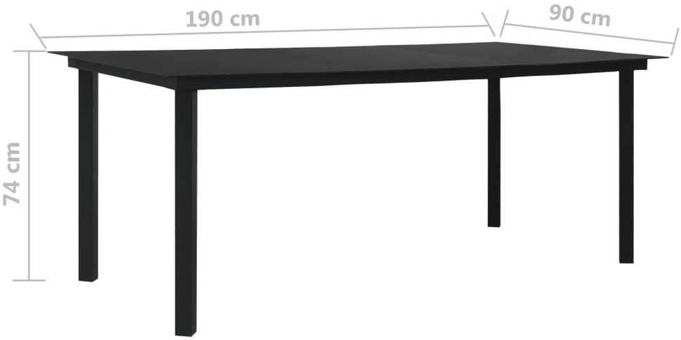 Lauko baldų komplektas Sodo valgomojo komplektas, 9 dalių (2x312172+312163)