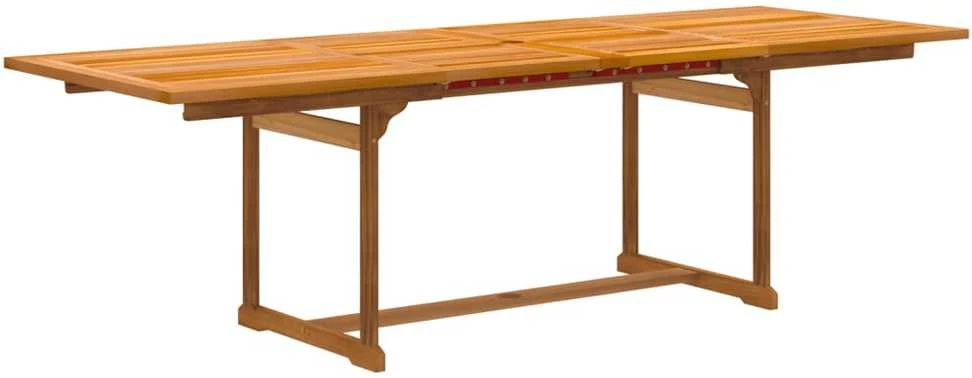 Lauko baldų komplektas Sodo valgomojo komplektas, 9 dalių, akacija ir tekstilenas