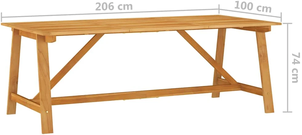 Lauko baldų komplektas Sodo valgomojo komplektas, 9 dalių, pilkas