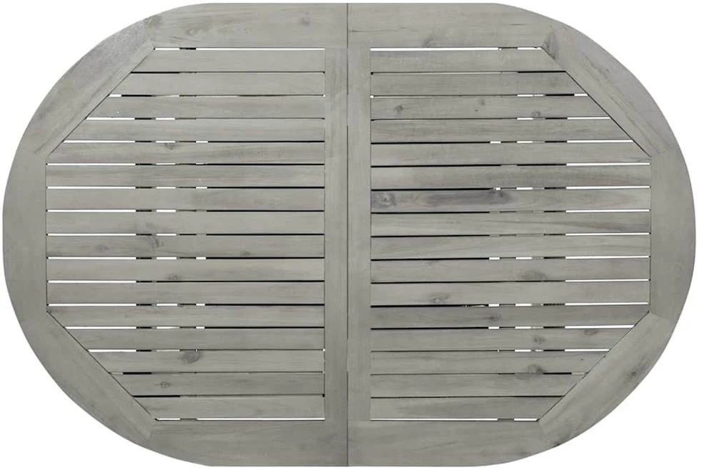 Sodo valgomojo stalas, (120–170)x80x75cm, akacijos masyvas