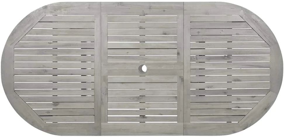 Sodo valgomojo stalas, (120–170)x80x75cm, akacijos masyvas
