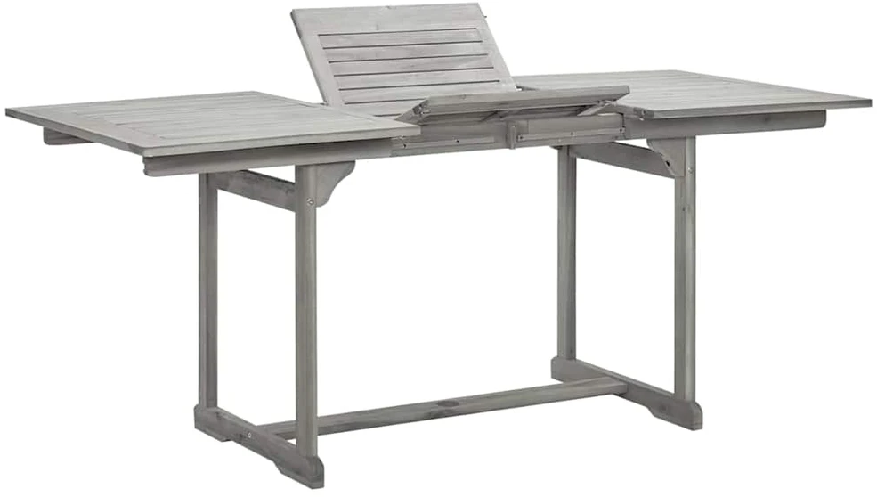 Sodo valgomojo stalas, (120–170)x80x75cm, akacijos masyvas