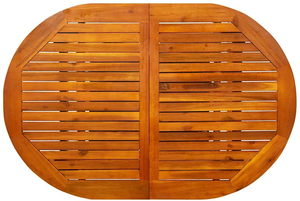 Sodo valgomojo stalas, (120–170)x80x75cm, akacijos masyvas