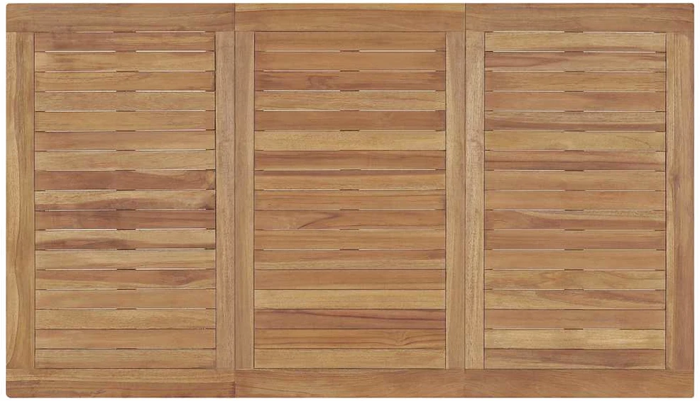 Sodo valgomojo stalas, 140x80x77cm, tikmedžio medienos masyvas