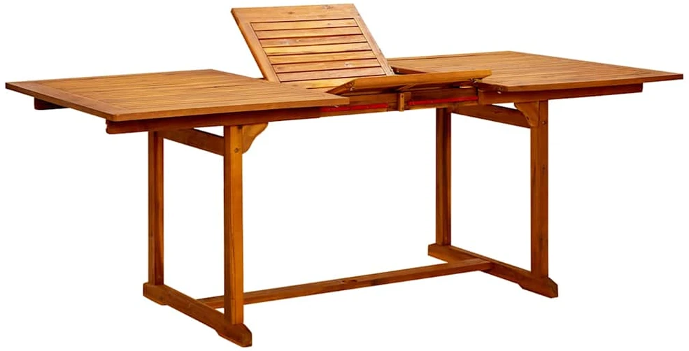 Sodo valgomojo stalas, (150–200)x100x75cm, akacijos masyvas