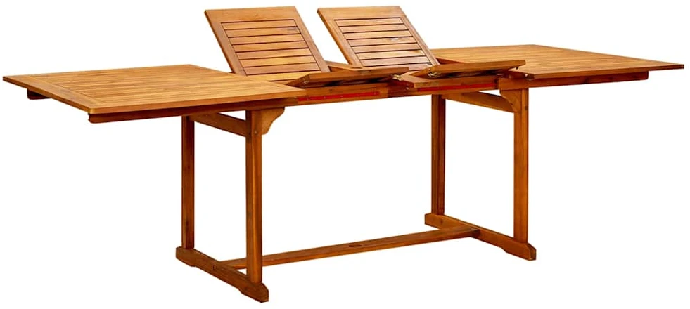Sodo valgomojo stalas, (160–240)x100x75cm, akacijos masyvas