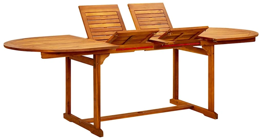 Sodo valgomojo stalas, (160–240)x100x75cm, akacijos masyvas