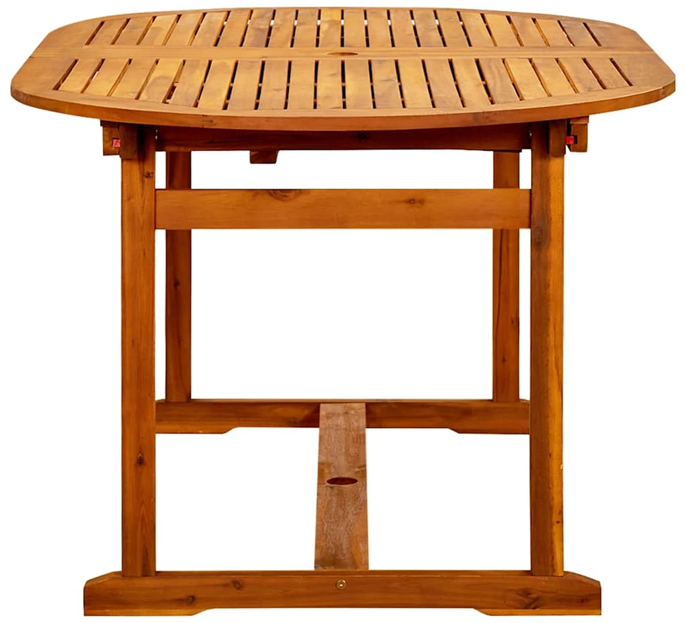 Sodo valgomojo stalas, (160–240)x100x75cm, akacijos masyvas