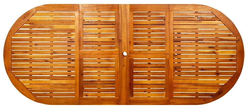 Sodo valgomojo stalas, (160–240)x100x75cm, akacijos masyvas