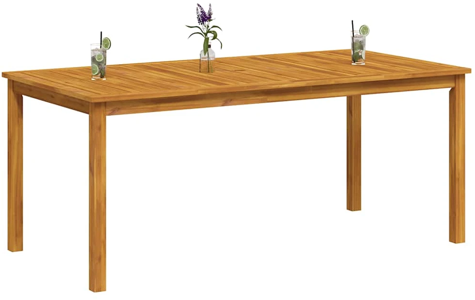 Sodo valgomojo stalas, 180x90x75cm, akacijos medienos masyvas