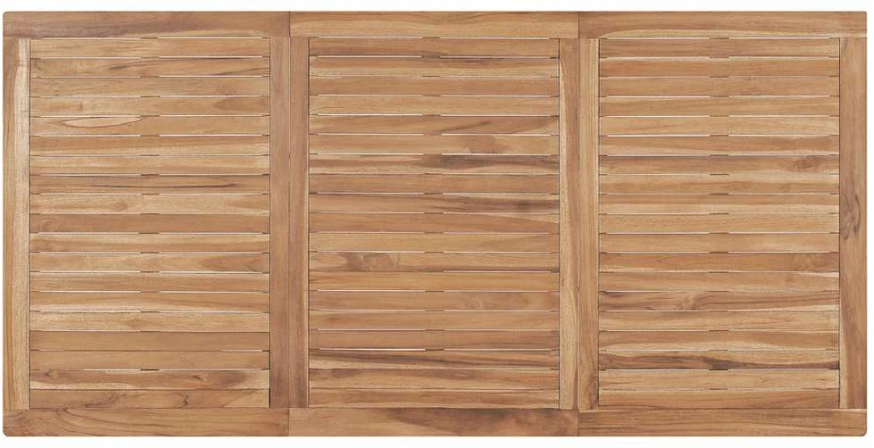 Sodo valgomojo stalas, 180x90x77cm, tikmedžio medienos masyvas