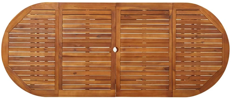 Sodo valgomojo stalas, 220x90x75 cm, akacijos medienos masyvas