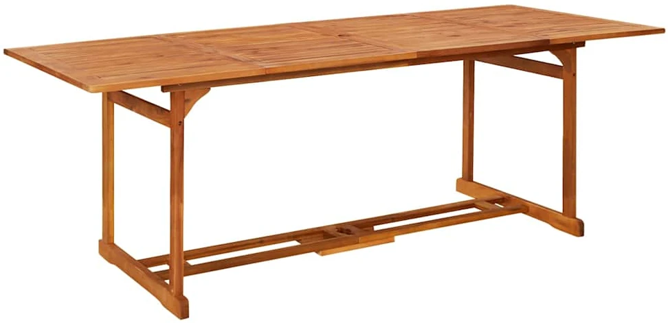 Sodo valgomojo stalas, 220x90x75 cm, akacijos medienos masyvas