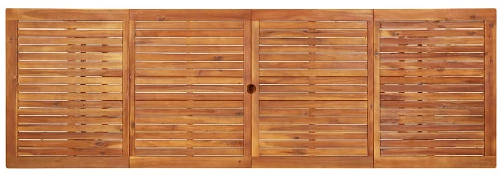 Sodo valgomojo stalas, 280x90x75 cm, akacijos medienos masyvas