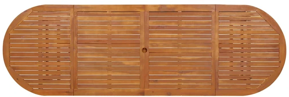 Sodo valgomojo stalas, 280x90x75 cm, akacijos medienos masyvas