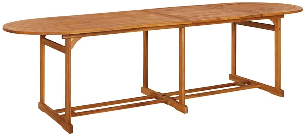 Sodo valgomojo stalas, 280x90x75 cm, akacijos medienos masyvas