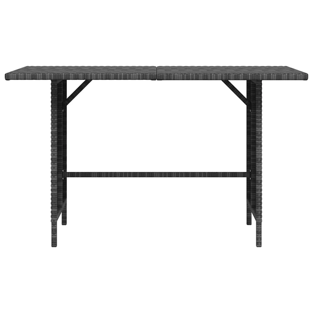 Sodo valgomojo stalas, pilkos spalvos, 110x70x65cm, poliratanas