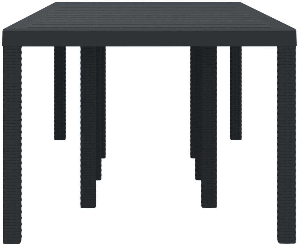 Sodo stalas Antracitas 250 x 100 x 73 cm poliratanas