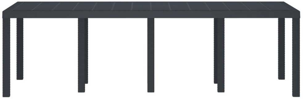 Sodo stalas Antracitas 250 x 100 x 73 cm poliratanas