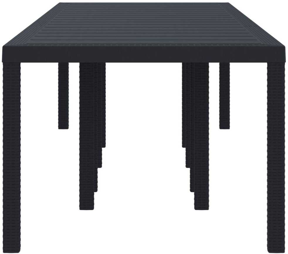 Sodo stalas Antracitas 300 x 100 x 73 cm poliratanas