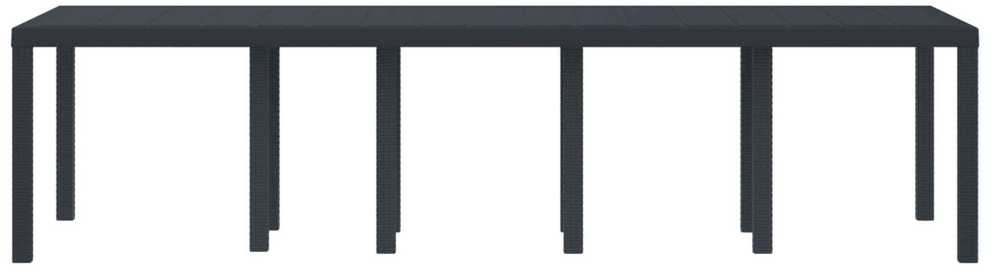 Sodo stalas Antracitas 300 x 100 x 73 cm poliratanas