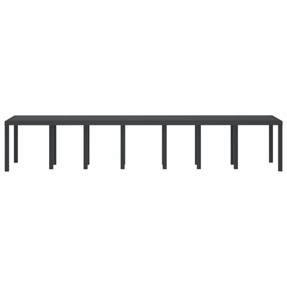 Sodo stalas Antracitas 400 x 100 x 73 cm poliratanas