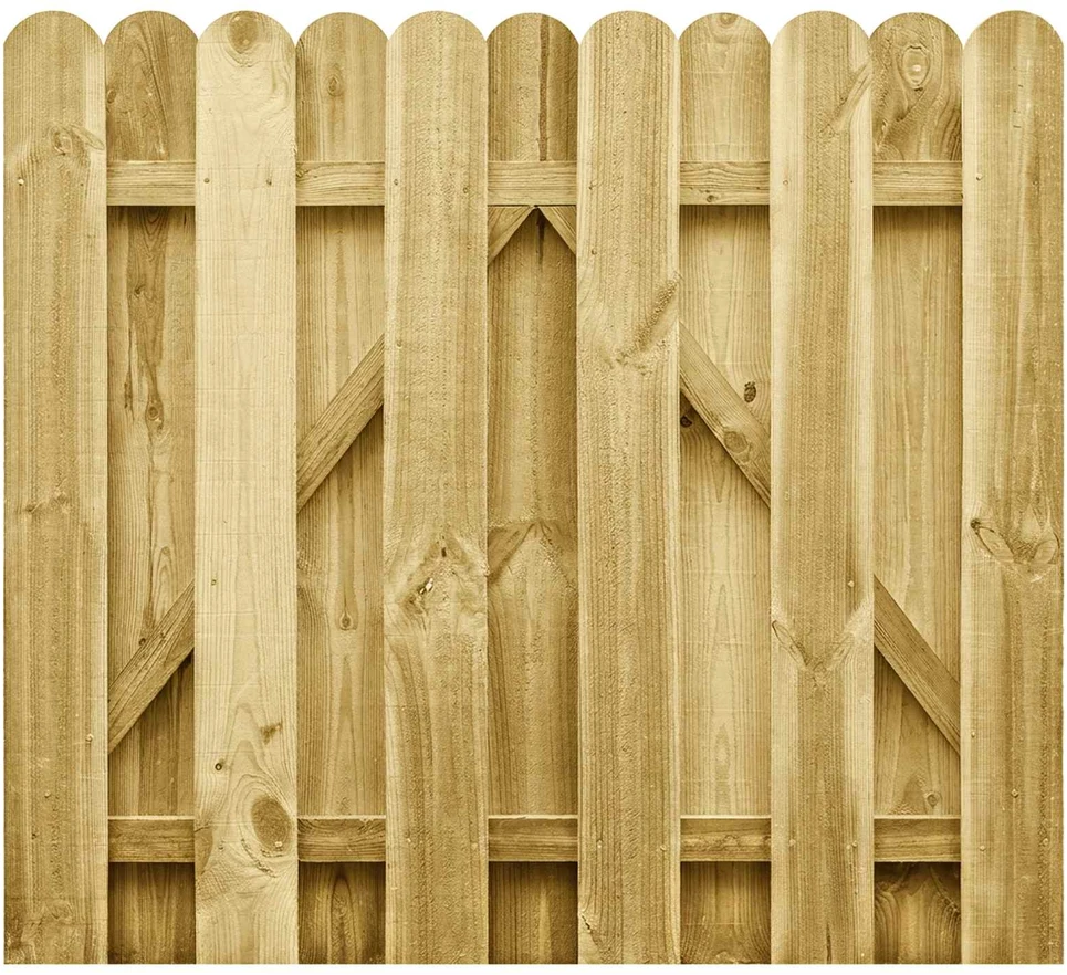 Sodo vartai 100 x 100 cm Pušies medienos masyvas Žalia