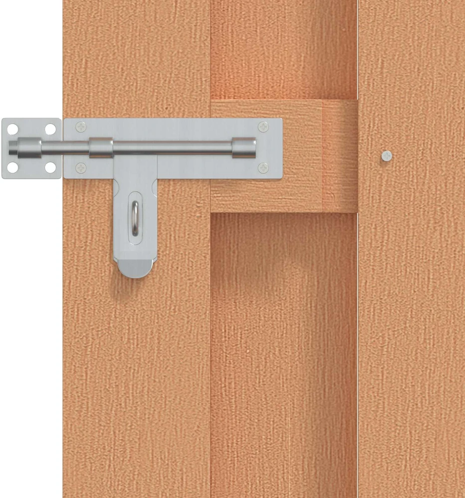 Sodo vartai 100 x 100 cm WPC ir aliuminis Ruda