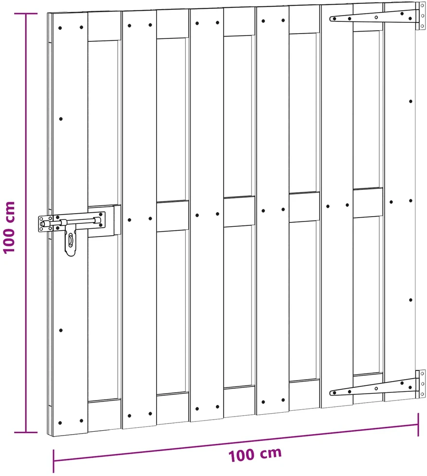 Sodo vartai 100 x 100 cm WPC ir aliuminis Ruda
