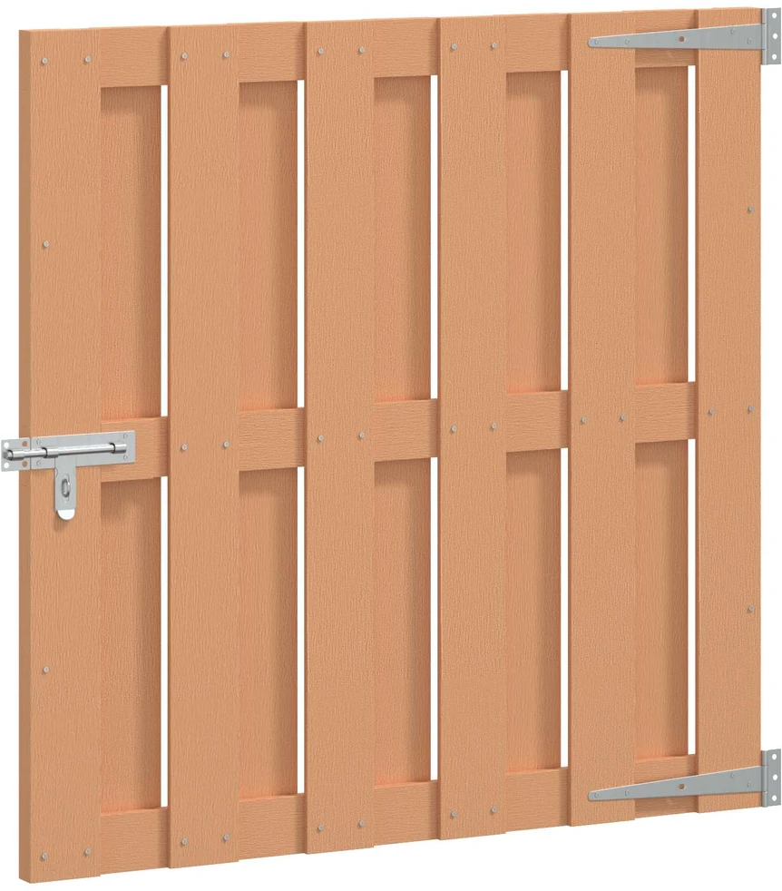 Sodo vartai 100 x 100 cm WPC ir aliuminis Ruda