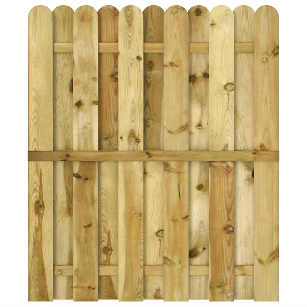 Sodo vartai 100 x 125 cm Pušies medienos masyvas Žalia