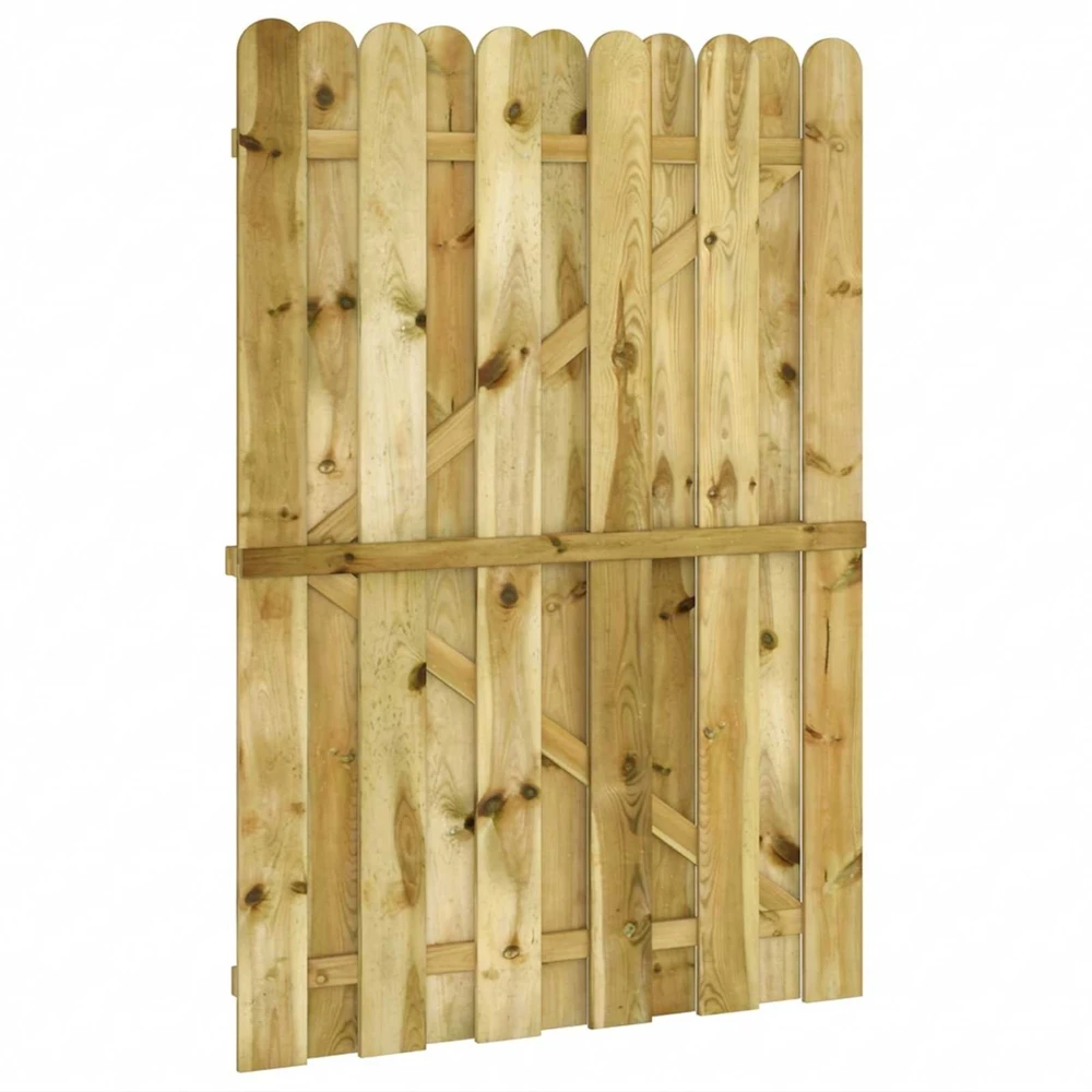 Sodo vartai 100 x 150 cm Pušies medienos masyvas Žalia