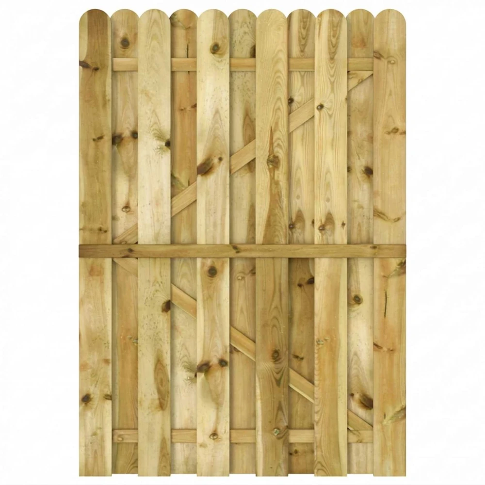 Sodo vartai 100 x 150 cm Pušies medienos masyvas Žalia