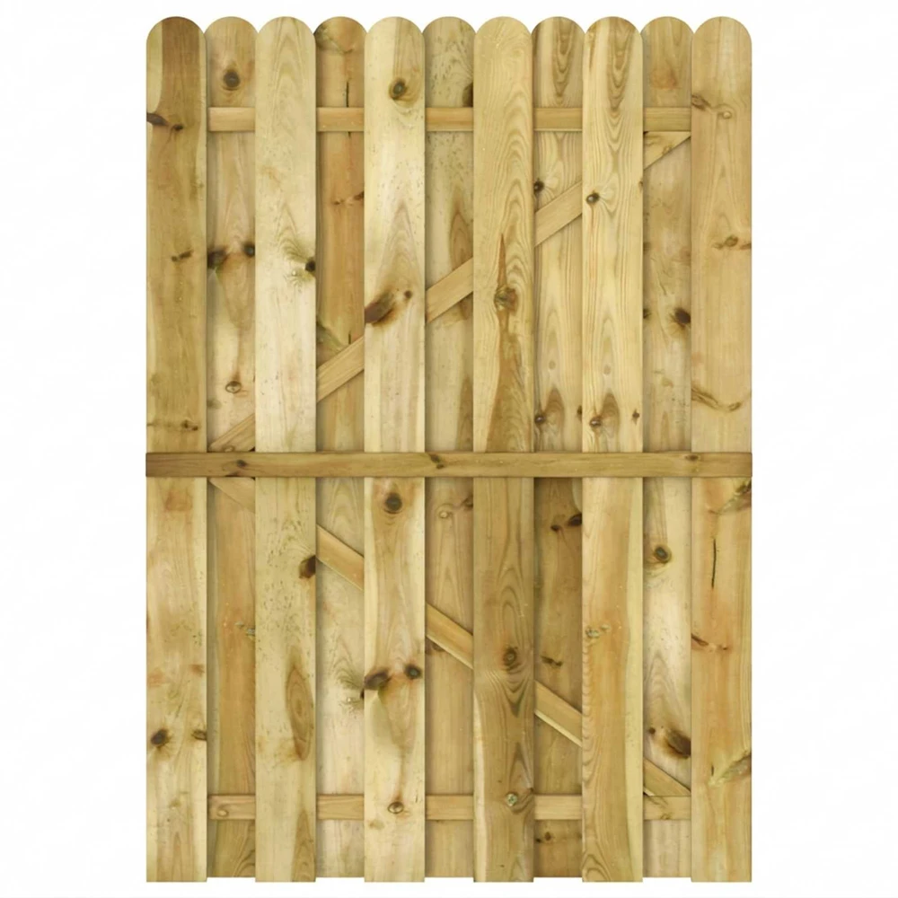 Sodo vartai 100 x 150 cm Pušies medienos masyvas Žalia
