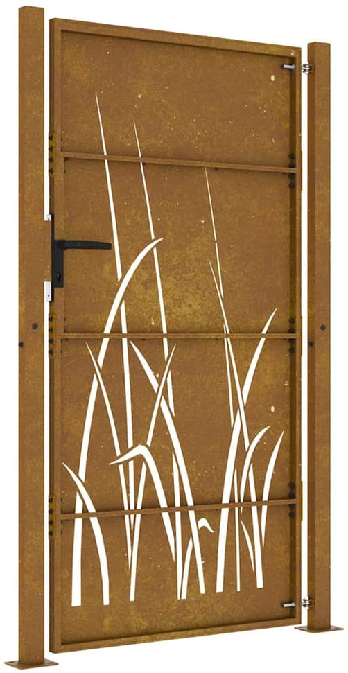 Sodo vartai, 105x180cm, corten plienas, žolės dizaino