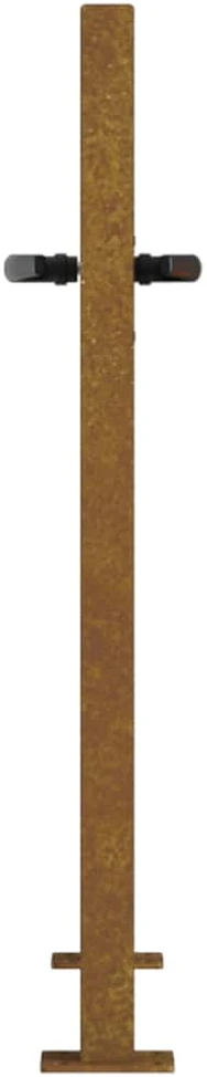 Sodo vartai, 105x80cm, corten plienas, medžio dizaino