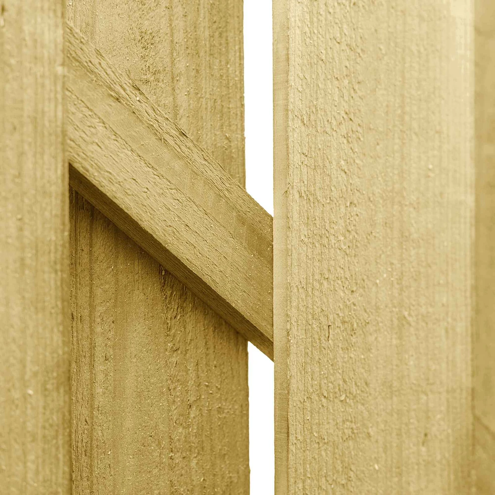 Sodo vartai 100 x 75 cm Pušies medienos masyvas Žalia