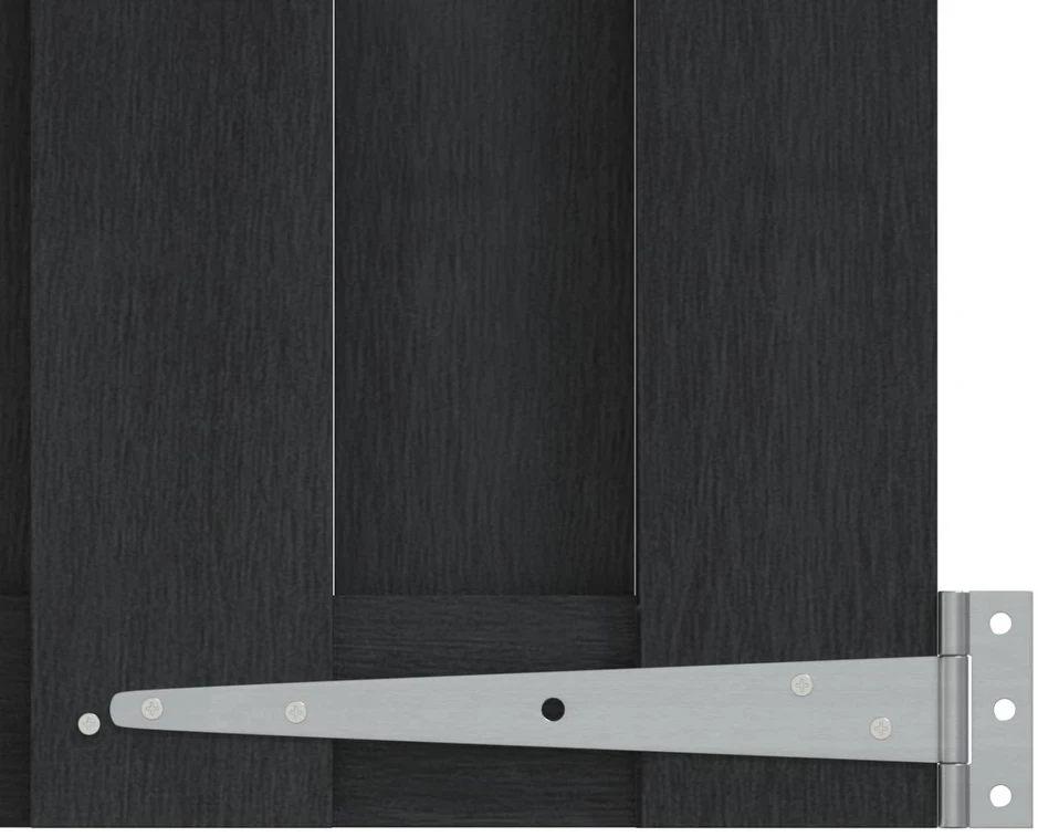 Sodo vartai 100 x 80 cm WPC ir aliuminis Juoda