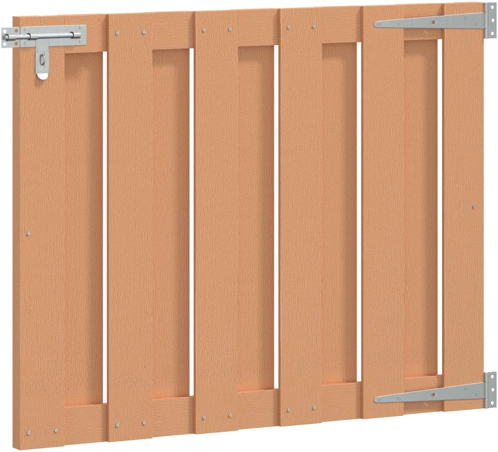 Sodo vartai 100 x 80 cm WPC ir aliuminis Ruda