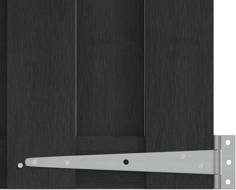 Sodo vartai 100 x 80 cm WPC ir aliuminis Juoda